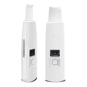 Support rechargeable blanc épluchant la machine de spatule de visage d'épurateur de peau faciale ultrasonique d'ion de marque de distributeur