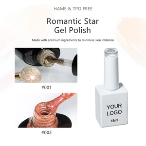 HEMA &amp; TPO Free Romantic <strong>Star</strong> 10ml-15ml UV Gel Polish Glitter Shining Gel Polish Nails Wholesale OEM ODM Nails Supply - Product Image 5