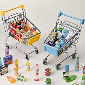 Chariot à <span class=keywords><strong>lattes</strong></span> très vendu, simulation de mini-chariot de courses, jouet de voiture de supermarché, décoration de modèle en métal pour la maison - Product Image 6
