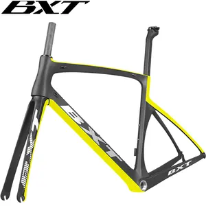 Chinese cheap carbon raod bike frame V brake di2 bike UD weave bike frameset new design with fork