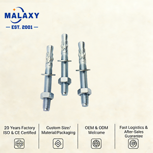 MALAXY 1/4 3/8 1/2 5/8 3/4 스테인리스 스틸 스루 볼트 콘크리트 웨지 앵커 볼트 Ss304 Ss316 웨지 앵커 - Product Image 4