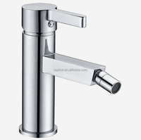 Robinet Mitigeur Bidet Moderne en Acier Inoxydable Chromé, Monocommande, à Poser sur Plan, avec Cartouche Céramique