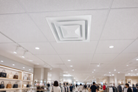 Diffuseur d'air de plafond carré LCD-T 2L à deux pales réglables, blanc, pour ventilation CVC