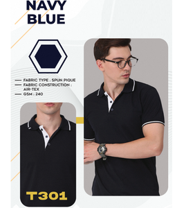 Camiseta de Tela Piqué Hilada con Estilo para Hombre, 240 GSM, Suave, Cómoda, Duradera y Ligera, Ideal para Uso Diario Informal - Product Image 2