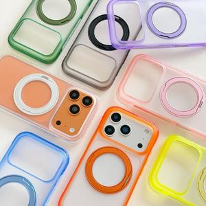Nouvelle <span class=keywords><strong>Coque</strong></span> de Téléphone Magnétique Rotative avec Anneau, Couleurs Vibrantes, Dos Mat Translucide, Anti-Chute, Vente en Gros - Product Image 3