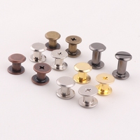Vis de liage pour livre chicago, accessoire en métal, couleur or, 6mm, 50 pièces