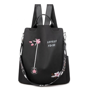 Mochilas de Moda con Bordado de Flores <span class=keywords><strong>para</strong></span> Mujer, Gran Capacidad, Tela Oxford, <span class=keywords><strong>Mochila</strong></span> Escolar <span class=keywords><strong>para</strong></span> Estudiantes - Product Image 3