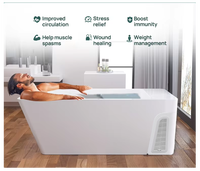 ICEGALAX Baignoire plongeante tout-en-un au design moderne avec système de chauffage/refroidissement pour la récupération athlétique