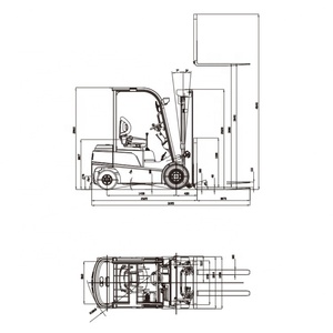 Electric 1.8 Ton CPD18 Ride on Counterbalanced Forklift Truck with 500mm Load Center Heavy Duty Battery Forklift - Product Image 5