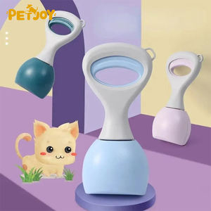 Pala portátil de plástico respetuosa con el medio ambiente para perros, mango corto irrompible, fácil de limpiar, pala antiadherente para caca para perros y gatos - Product Image 1