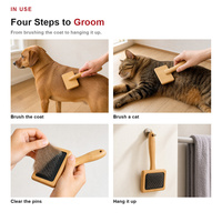 Peigne pour animaux de compagnie, peigne à coussin d'air pour chat et chien, peigne démêlant en bambou carbonisé, usage spécial pour animaux