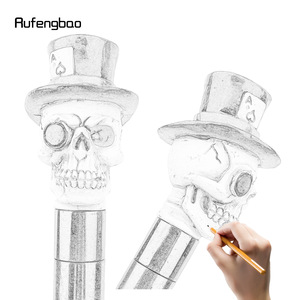 Bâton de marche Rufengbao Skull Top Hat 94 cm en acier carbone, canne de randonnée, accessoire de mode - Product Image 2