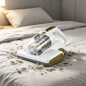 เครื่องดูด<span class=keywords><strong>ฝุ่น</strong></span><span class=keywords><strong>ที่</strong></span>นอนระบบลมร้อน UV ขั้นสูง 450W พร้อมอุปกรณ์กำจัดไรฝุ่นด้วยคลื่นอัลตราโซนิกเพื่อควบคุมสุขอนามัย - Product Image 1