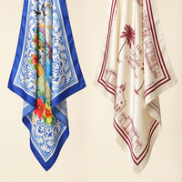 Selendang Sutra Persegi Kustom, Bandana Rambut Satin yang Dipersonalisasi, Selendang Leher dan Kepala Premium untuk Wanita, Hadiah Pesta Pernikahan yang Elegan.