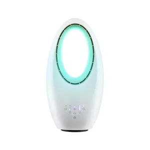 Touch Screen Remote Control Bar Round Light Summer Air Office Study Cool Small Cordless Leafless Desk Fan Bladeless