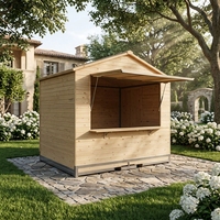 Kiosque pliable à montage rapide, imperméable, en bois, pour marché, événement, festival, Noël, avec structure métallique
