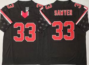 Американский футбол 2025 года, колледж, Охайо Стейт, 10 # Сайин 17 # ТЭЙТ 4 # СМИТ 25 # ДЖЕКСОН 33 # САВЕЙЕР 1 # Джудкинс 7 # Футболки STROUD с вышивкой - Product Image 4