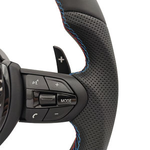 Volante Deportivo M de Cuero con Botón Negro y Base Plana para BMW F10/F15/F16/F20/F30/F31/F35/F36 M3/F80 M4/F82 M5/F90 - Product Image 4