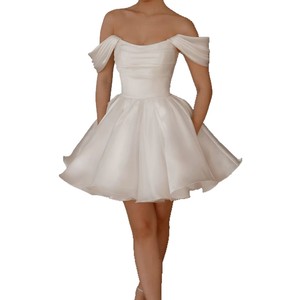 <span class=keywords><strong>Vestidos</strong></span> <span class=keywords><strong>de</strong></span> <span class=keywords><strong>Novia</strong></span> <span class=keywords><strong>Cortos</strong></span> <span class=keywords><strong>y</strong></span> <span class=keywords><strong>Sencillos</strong></span> con Hombros Descubiertos, Estilo Línea A, <span class=keywords><strong>Elegantes</strong></span>, por Encima <span class=keywords><strong>de</strong></span> la Rodilla, con Pliegues, Mini Vestido <span class=keywords><strong>de</strong></span> <span class=keywords><strong>Novia</strong></span> con Cordones en la Espalda - Product Image 5