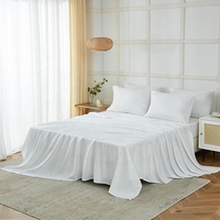 Ensemble de draps personnalisé de qualité supérieure 6 pièces, soyeux, doux et infroissable, rafraîchissant et respirant, design pour chambre d'hôtel, textile de luxe pour la maison