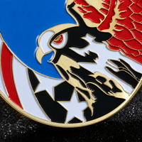Pièce de collection Falcon Challenge Coin en métal, badge souvenir, vente en gros, logo personnalisé, cadeau OEM, imprimé UV, moulé sous pression, marque F-16 YunQi, Chine
