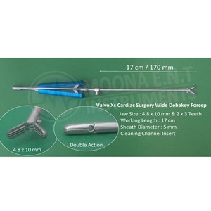 Pinzas de mandíbula ancha DeBakey de acero inoxidable, instrumento reutilizable para cirugía cardíaca, herramienta manual para manipulación de tejidos - Product Image 1
