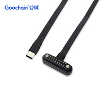 Câble connecteur magnétique USB3.1 10 Gbps personnalisé à 16 broches Pogo Pin