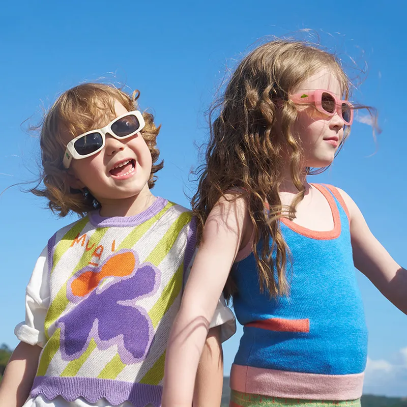 KOCOTREE Retro Square Kids Glasses Fashion Rectangle Sunglasses Kids Cute Girls Boy Baby Glasses