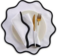 Nouveau Set de Table Moderne en Polyester Anti-coupure et Anti-rayures, Placemat Repasseable pour Buffet, Tapis de Repas Lavable en Machine 280gsm