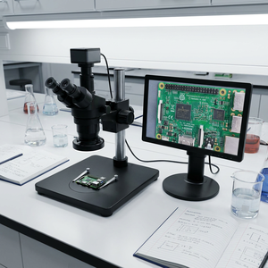 Microscope numérique stéréo tout-en-un TP-VM90L-D avec écran IPS de 9 pouces, 12MP, <span class=keywords><strong>zoom</strong></span> continu 0,7-4,5X - Product Image 3
