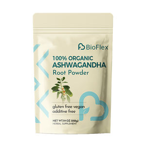 卸売バルク天然100％純粋オーガニックアシュワガンダ根エキス粉末KSM-66ハーブサプリメント（ポーチ入り） - Product Image 1