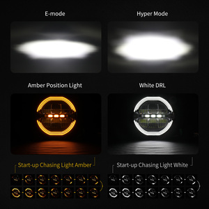 Đèn <span class=keywords><strong>LED</strong></span> chiếu xa ô tô <span class=keywords><strong>9</strong></span> inch, chống chói, 120W, sáng nhất, màu hổ phách, tròn, dành cho xe địa hình, xe tải - Product Image 3