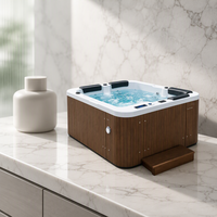 Spa de plein air haut de gamme pour 2 personnes, bain à remous autoportant avec massage, pour jardin, hôtel, maison d'hôtes, usage de loisirs