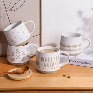 แก้วเซรามิกเกรด AB ขายดีที่สุดจากโรงงานโดยตรง สำหรับชา กาแฟ และนม คุณภาพดี แก้วสโตนแวร์ - Product Image 2