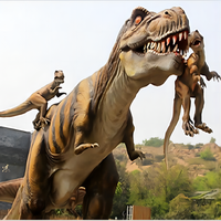 Modèles de dinosaures animatroniques grandeur nature Jurassic Park Animatronics pour parc d'attractions