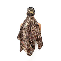 Nouveau bonnet de nuit 2-en-1 et foulard carré - Bonnet en maille multifonctionnel en polyester de couleur unie avec des méthodes de nouage créatives