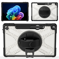 Casing Aksesori Tablet tahan guncangan, casing TPU + bahan PC dengan standar penutup belakang keras pelindung untuk Microsoft Surface Pro 12