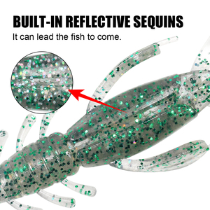 Leurre de pêche bicolore Spinpoler 65mm, crevette souple, appât artificiel en plastique <span class=keywords><strong>pour</strong></span> pêche légère, crevettes artificielles, matériel de pêche <span class=keywords><strong>pour</strong></span> achigan et <span class=keywords><strong>truite</strong></span> - Product Image 5