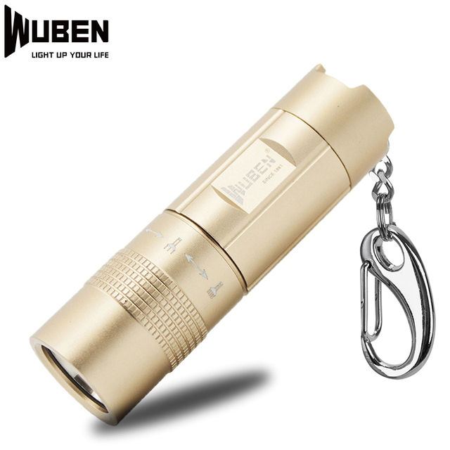 Professional Mini LED Aluminum Alloy Keychain Flashlight EDC Torch Safety Bezel IP68 Waterproof Rechargeable 5-Year Warranty