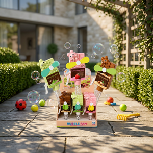 Juguete de Burbujas de Chocolate de Plástico, Ventilador de Burbujas Giratorio Impulsado por el Viento para Niños de 5 a 7 Años, Recuerdo de Fiesta - Product Image 2
