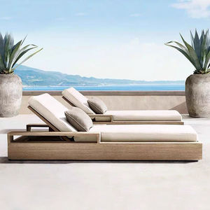 Sang trọng hiện đại tắm nắng giường phòng chờ ngoài trời ghế trong gỗ tếch cho hồ bơi bãi biển công viên hoặc Hall-phong cách mặt trăng ghế - Product Image 1