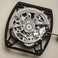 Mouvement de remplacement pour la montre haut de gamme squelettée en forme de tonneau pour homme, décontractée et multifonctionnelle, modèle 3502