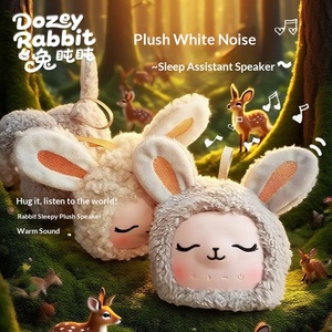 PT-40 En gros, Mini haut-parleur sans fil portable en peluche lapin, avec fonction bruit blanc et fonction anti-stress, à faible niveau sonore, pour la maison - Product Image 2