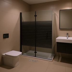 Mampara de Ducha Plegable ESG de 47.2x55.1 Pulgadas con Marco, Diseño Minimalista para Espacios Pequeños - Product Image 2