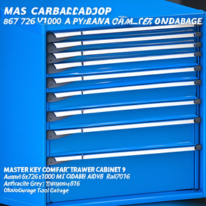 Fami Master Key Comfort <b>Drawer</b> Cabinet 9 <b>Drawers</b> 867x726x1000 Mm Anthracite Grey Ral7016 <b>Tool</b> Storage - Product Image 2
