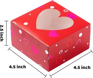 กล่องขนมวาเลนไทน์, กล่องคัพเค้กวันวาเลนไทน์, กล่องคุกกี้มีหน้าต่างสำหรับขนม<span class=keywords><strong>อบ</strong></span>ในวันหยุด, คุกกี้, โดนัท - Product Image 5