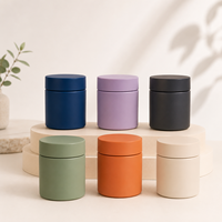 Capsule de pilule en plastique imperméable de 60 ml à 180 ml, avec couvercle à sécurité enfant, laquage mat de luxe personnalisé, écologique, anti-odeur, pour fleurs