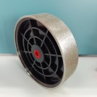 Meule diamantée électroplaquée avec corps en plastique léger et support en caoutchouc pour le polissage de marbre, granit et lapidaire