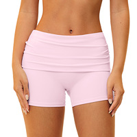 Shorts de Yoga con Cintura Plegable y Efecto Levanta Glúteos, Suaves, Elásticos y Anti-Squat, para Mujer, para Entrenamiento y Running