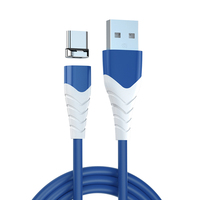 Nouveau design 180 degrés PVC magnétique câble de recharge doux 3 dans 1 USB câble 1M 2M 3M Micro USB OEM & ODM pour iphone et Android